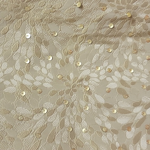 Ann Taylor skirt gold sz 4. Pleats sequins. Fully lined knee length, NWT - Picture 2 of 6